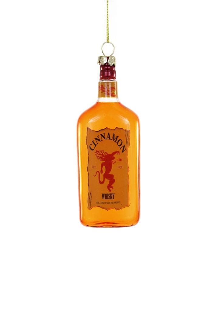 Fireball Cinnamon Whisky Glass Bottle Whiskey Christmas Ornament