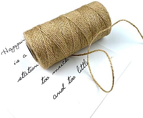 328 Feet Brown Natural Jute Twine Twine Rope for Crafts, Gift Wrapping, Packing, Gardening and Wedding Decor