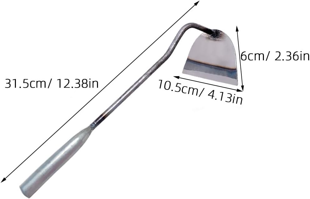 DOITOOL Handheld Bent-Neck Hoe 12.4 Inch Lightweight Portable Garden Tool for Weeding Digging and Planting Ergonomic Design