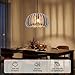 TimberAura Acoustic Felt Pendant Light, Sound Absorbing Modern Hanging Lamp, Tool-Free Assembly Dome Lighting Fixture with Adjustable Cord for Kitchen Island,Dining Room,Office(D13.8 x H7.9,Silver)