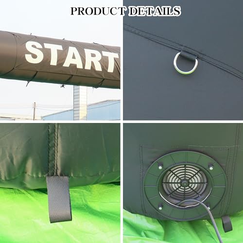 Sayok Arco inflable al aire libre Archway inflable comienzo línea de llegada inflable Banner arco de carreras con aireador para eventos publicitarios (Negro) - imagen 5
