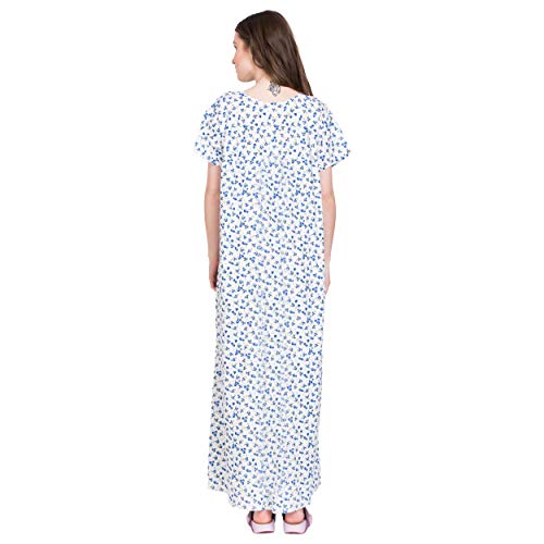 Image of Women's Cotton Nighty Night Gown Multicolore /Cotton Nighty for Pregnant Ladies /Women Night Gowns for Day Wear /Night Wear (Multicolour)(Available Sizes XL & XXL)