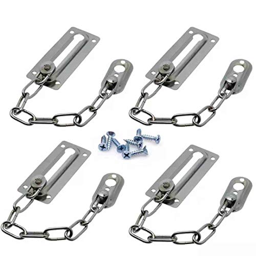 Dioza 4pcs Handy Home Safety Burglarproof Chain Door Guard Security Lock Cabinet Latches