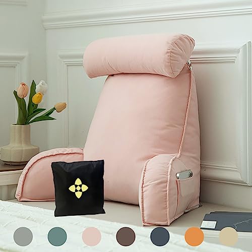 Almohada terapéutica de lectura con soporte para la espalda, cojín lumbar lavable y bolsa, ideal para libros, juegos y comodidad para acurrucarse, almohada perfecta para reposar en cama