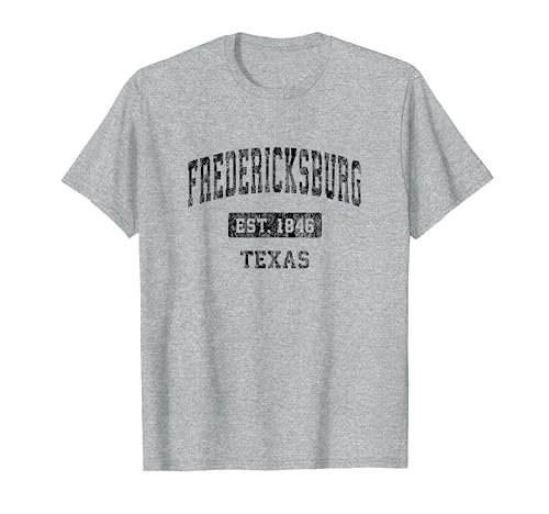 Fredericksburg TX Vintage Sports Black T-Shirt