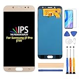 Compatible with Samsung Galaxy J7 Pro J730 LCD Display Screen Replacement,for Samsung J730F J730F/DS J730G J730G/DS J730GM J730DS Display LCD Panel Repair Parts Kit,with Tempered Glass+Tools (Gold)