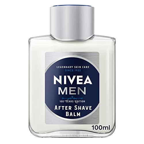 NIVEA MEN After Shave Balm (100ml), Limited Edition, 100 Years, Replenishing and Protective Shaving Balm Enriched with Aloe Vera and Pro-Vitamin B5