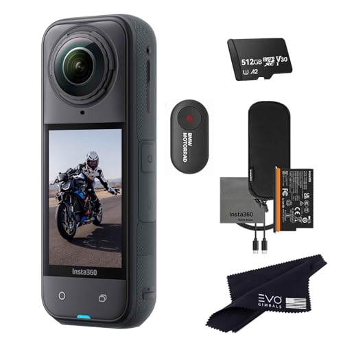 Insta360 X5 BMW Motorrad �����-8K �h�� 360 �A�N�V�����J���� 1/1.3�C���` 48MP�Z���T�[�t�� 8K 360 HDR�r�f�I�A72MP�A���艻�A�^�b�`�X�N���[���AAI�ҏW�A���C�u�X�g���[�~���O�A�����R���g���[��(512