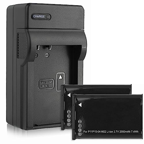 2X Batterie + Chargeur Type 010-11654 -03 Compatible avec Garmin VIRB, VIRB Elite/Monterra/Montana 600, 650... Voir descriptif!