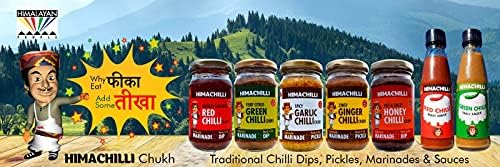 HIMACHILLI Traditional - Chilli Chukh and Green Chilli Chukh - Pack of 2, (Each Bottle 200gm)