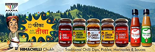 HIMACHILLI Traditional - Chilli Chukh and Green Chilli Chukh - Pack of 2, (Each Bottle 200gm)