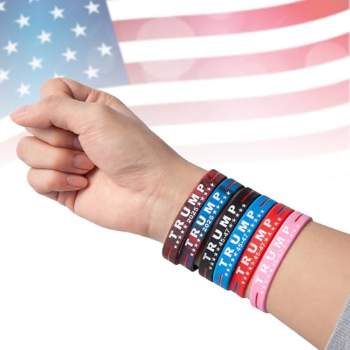 Donald Trump 45-47 Bracelet, Make America Great Again Trump Motivational Wristbands Inspirational Silicone Bracelets for Women Men4