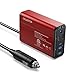 ISELECTOR 150W Car Power Inverter, DC 12V to 110V AC Converter with 2 USB Ports Charger, Thinner Design with ETL Listed Car Adapter