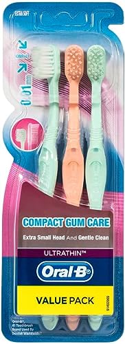 Oral-B Ultra Thin Compact Gum Care Extra Soft Toothbrush (Pack of 3)
