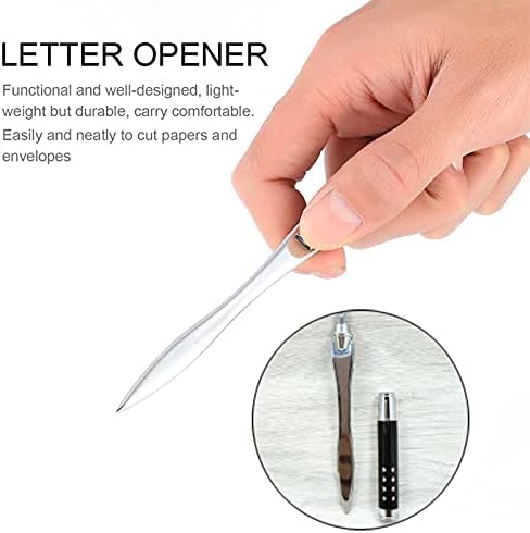 IKAAR Letter Opener Envelope Opener Letter Opening Cutter for Sealed Documents or Envelopes in Home or Office Gift Black