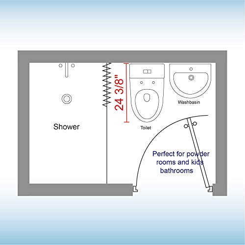 Woodbridgebath Woodbridge T-0031 24.3" Long X 14.5" Wide X 27.8" High One Piece Short Compact Tiny Commode Water Closet Dual Flush Modern Concealed Trapway. Shortest Toilet In The Market #TOP4
