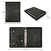 Portfolio Binder 3 Ring, Leather Binder Portfolio Folder for Left-Handed, Zippered Portfolio Padfolio Binder for Women, Leather Portfolio Organizer for Men (Grey, Custom)