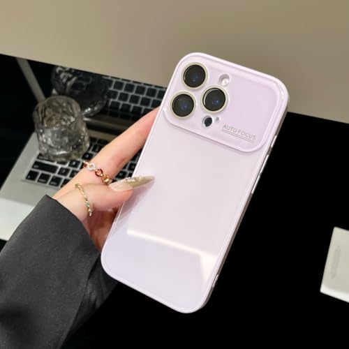 Coque iPhone 12 Pro Max verre trempé violet brillant antichoc
