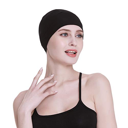 FocusCare Touca de dormir para queda de cabelo para mulheres em quimioterapia, Preto novo, Tamanho Ú