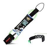 Wave Tribe Eco Surfboard Leash - 8' Premium Surf Leash, Strong Like Bull Leash with Double Stainless