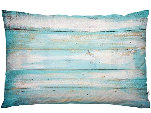 EKOBLA Throw Pillow Cover Wooden Vintage Board Antique Plank American Style Western Rustic Panel Graphic Print Wall Decor Lumbar Pillow Case Cushion for Sofa Couch Bed Standard Queen Size 20x30 Inch