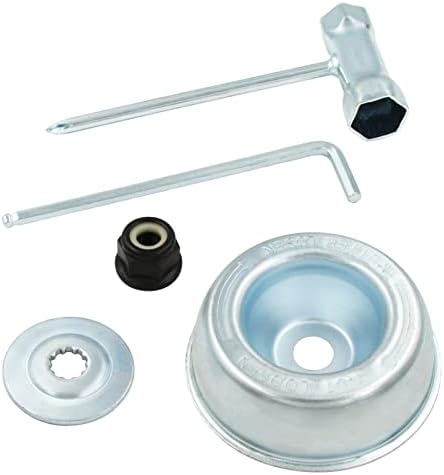 AILEETE Blade Adapter Attachment Maintenance Kit for Stihl FS55 FS55R FS56 FS56RC FS70R FS80 FS85 FS90 FS90R FS94 FS100RX FS110 FS120 FS130 FS130R (Thrust Washer, Rider Plate, Collar Nut, Wrench)