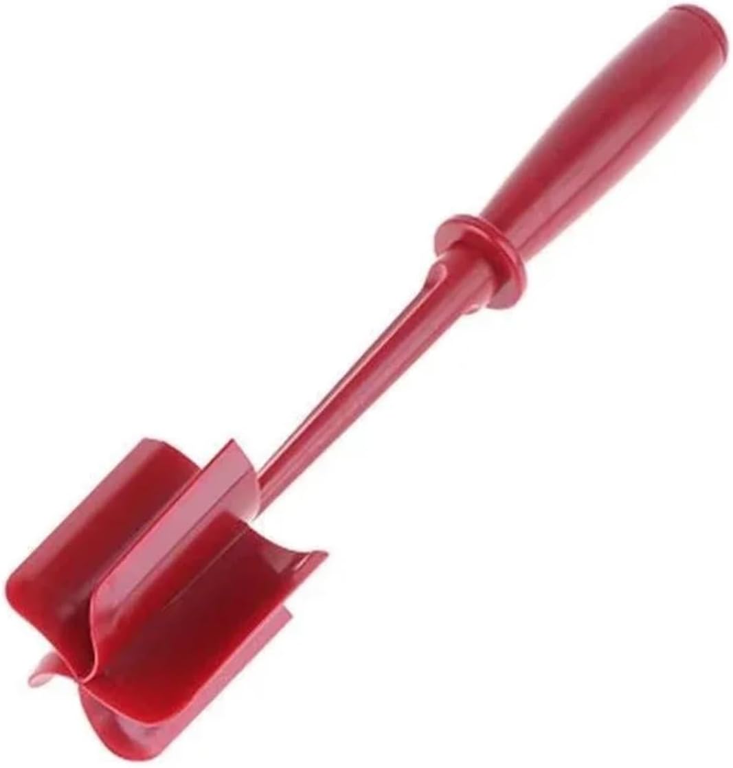Fruit Salad Mixer Multifunctional Manual Mashed Potato Beef Meat Crusher Non-Stick Masher Kitchen Mixing Rod Cooking Tools(Beige)