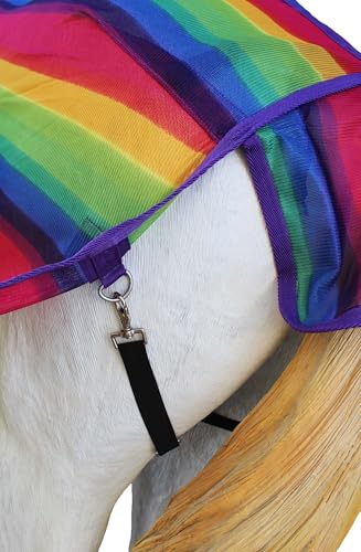Image of 70 inch Horse Sheet Summer Spring Airflow Mesh Rainbow 7343