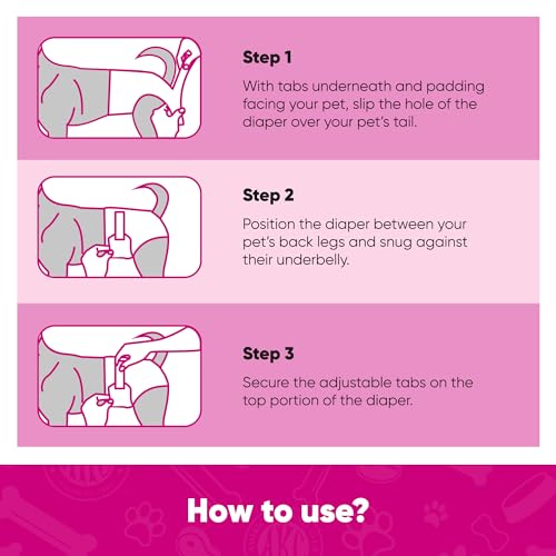 American Kennel Club Female Dog Wrap, Disposable Diapers with Wetness Indicator, X-Small, 50 Count - Thumbnail 7
