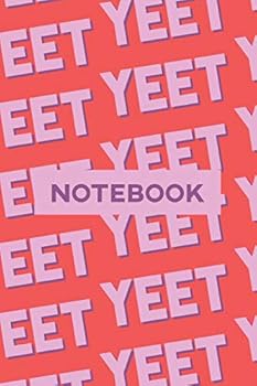 Paperback Notebook: Yeet Pink Purple Typography Meme Pattern Book