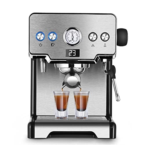 Cafetera semiautomática con espumador y filtro permanente 10 tazas