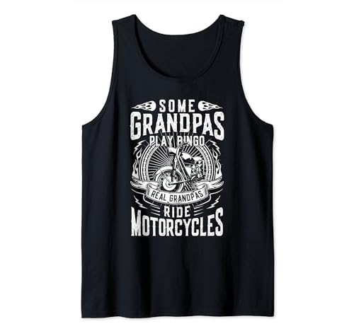 Some Grandpas Play Bingo Real Grandpas Ride Motorcycle Biker Camiseta sin Mangas