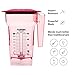 Blendtec 75 oz FourSide Commercial Jar - Four-Sided Replacement Blender Jar - Compatible with Most Blendtec Blenders - 32 oz Blending Capacity - Red