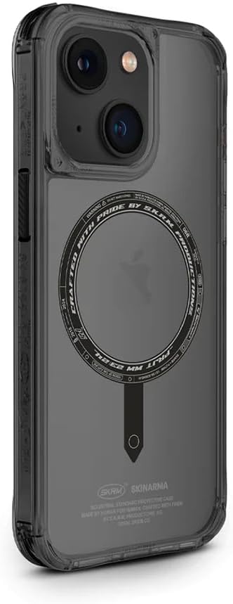 Skinarma SKRM SAIDO Phone Case Compatible with iPhone 15, Mag-Charge (Black)