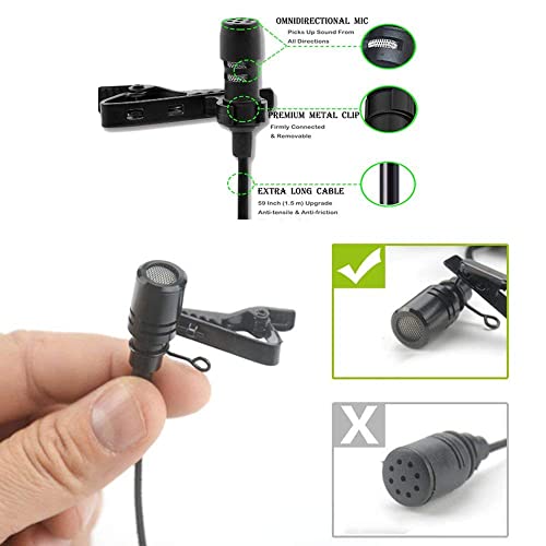 Lavalier Mikrofon für Smartphone, Mini Omnidirectional Kondensator-Mikrofon für iPhone & Android mikrofon Smartphone… - Image 4