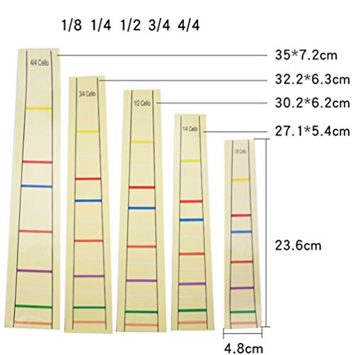 HEALLILY Adesivo de Guia de Dedo Violoncelo Fret Adesivo de Etiqueta de Braço Adesivo Fretboard para