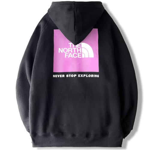 [ザノースフェイス] パーカー レディース バックプリント ボックスロゴ 黒 ブラック BOX NSE Pullover Hoodie, TNF Black/Dragonfruit サイズS [並行輸入品]