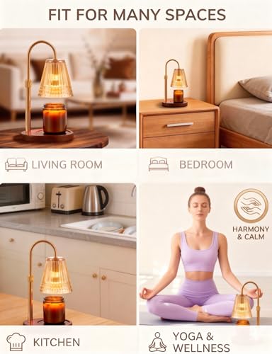 Candle Warmer Lamp with Timer Dimmer, Ideal Gift for Women & Mom, Smokeless Wax Melter for Scented Candles & Tarts, Dimmable Aromatherapy Home Decor, Ideal Gift for Women & Mom - image 6