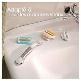 Venus Deluxe Comfortglide Golarka damska, Kokosowa, delikatne dokładne golenie, 1 x brzytwa + 1 dodatkowe ostrze [OFICJALNE]