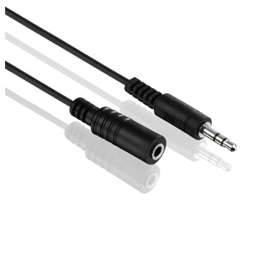 HDSupply AC015-010 Cable de extensión de audio estéreo de 3,5 mm macho a 3,5 mm hembra, diseño ultrafino, 1,00 m, negro