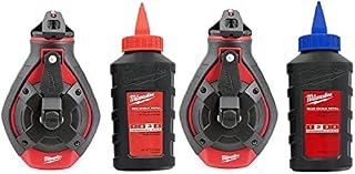 Milwaukee 100' Bold Line Chalk Reel Kit with Red & Blue Chalk (2 Pack)