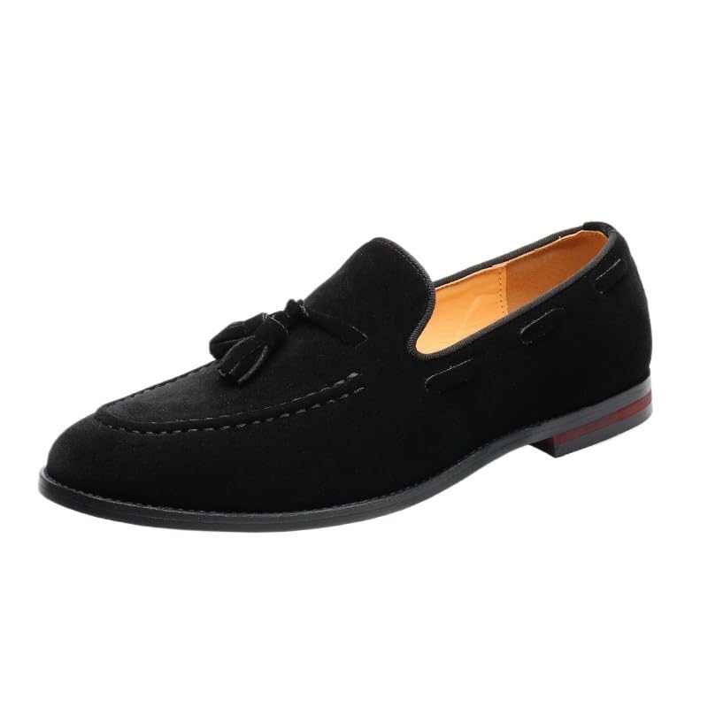 Slip-on Loafers Round Toe Block Slip On Daily Leather Men