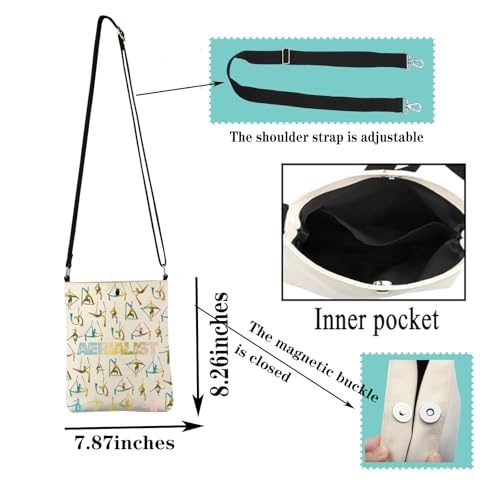 JYTAPP Crossbody Bag Aerial Silks Bag Aerial Yoga Gift Aerial Lover Artist Gift Aerial Gift Aerial Dance Coach Gift2
