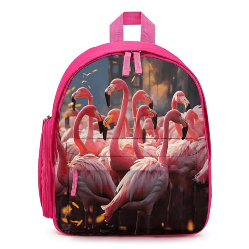 Flamingos Partying Mini Backpack Light Weight Small Travel Backpack Shopping Travel Daypack