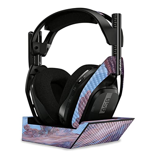 Image of MightySkins Carbon Fiber Skin Compatible with Astro A50 Wireless Headphones + Base Station (Gen 4) - Monsoon | Protective, Durable Textured Carbon Fiber Finish | Easy to Apply | Made in The USA