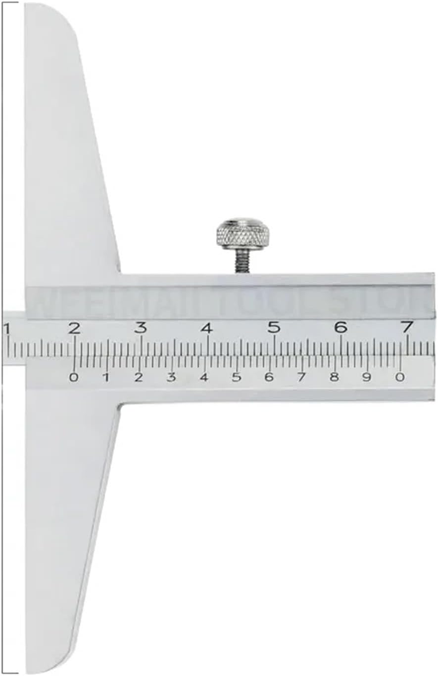 Depth Gauge Vernier Caliper Metal Calipers Woodworking Tools Caliber Measuring Tool Steel Gauges Depth Measurement(Depth Caliper 0-150)