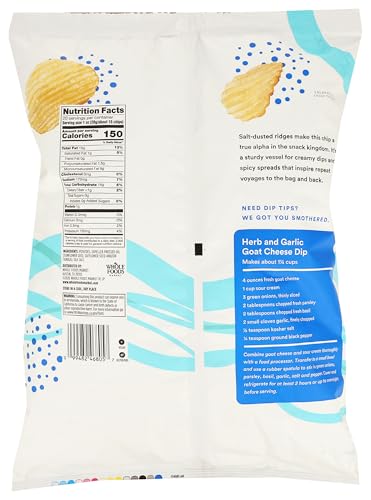 Image of 365 by Whole Foods Market Party Size Rippled Sea Salt Potato Chip, 20 OZ