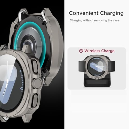 Image of Oboe Screen Protector PC Case 40mm Ultra Appearance Cover 'Compatible with' Samsung Galaxy Watch 7 40mm Watch (Titanium Steel) [Watch NOT Included]