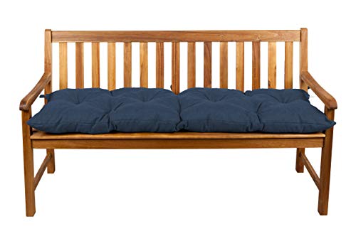 gutekissen Coussins pour Banc, Coussins pour balançoire de Jardin, siège LS (120x60, Bleu foncé)