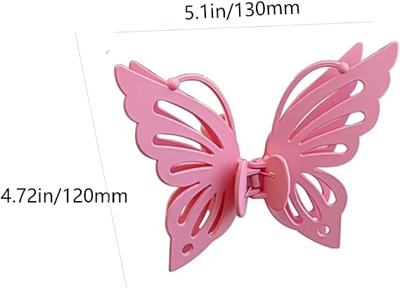Lovely Pink Butterfly Curtain Tiebacks 2Pcs - SiegYma Decorative Clips for Curtains, No-Drill Girlie Drapery Holdbacks, Cute Wall-Friendly Tiebacks for Girls Room (Pink)